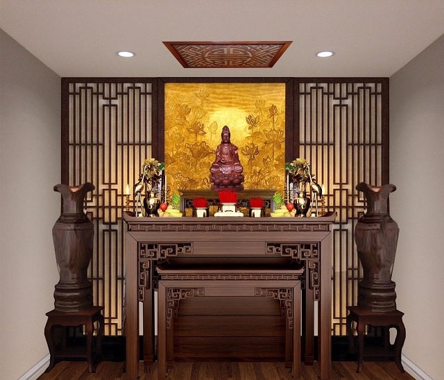 Cách bày trí bàn thờ Phật Bà Quan Âm