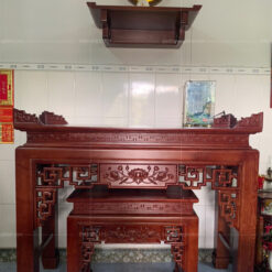 Bàn thờ gia tiên và bàn thờ phật đẹp Hưng Thịnh HT-401