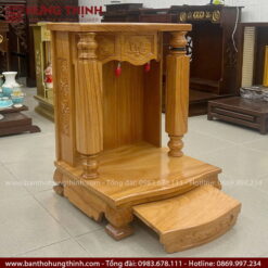 Bàn thờ thần tài thiết kế đơn giản mẫu HT-1036 2 Bàn thờ Thần Tài Ông Địa có khay kéo tiện lợi