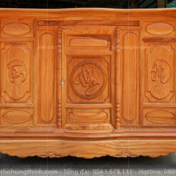 Bộ tủ thờ gỗ Hương đá cao câp HT-289 với màu sắc tự nhiên của gỗ