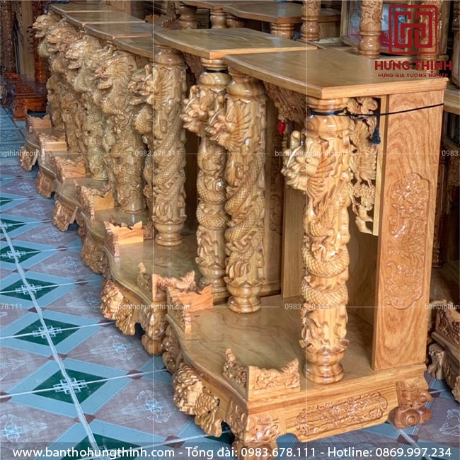 Bàn Thờ Hưng Thịnh chuyến sản xuất các mẫu bàn thờ gỗ đẹp