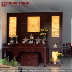 Không gian thờ đẹp được Hưng Thịnh thi công lắp đặt tại Đồng Nai.