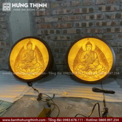 Tranh trúc chỉ hoạ tiết Phật mẫu HT-861 3 Xưởng tranh trúc chỉ Hưng Thịnh, nhận sản xuất tất cả các mẫu