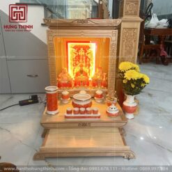 Bàn thờ Thần Tài hiện đại, thiết kế đơn giản, dễ dàng sử dụng mẫu HT-1033