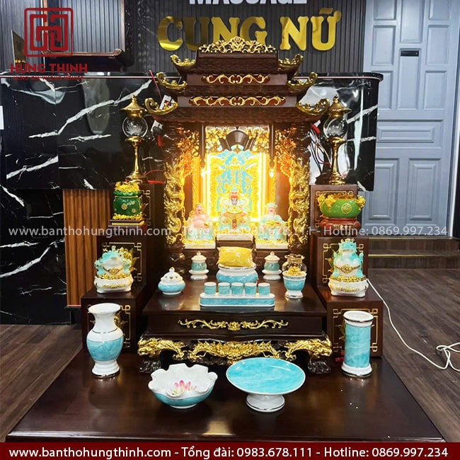 Combo bàn thờ Thần Tài, Tượng, Đồ Thờ HT-1012 6 248 min