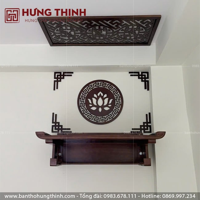 Trang thờ treo tường kết hợp phụ kiện trang trí HT-2019 8 47 min