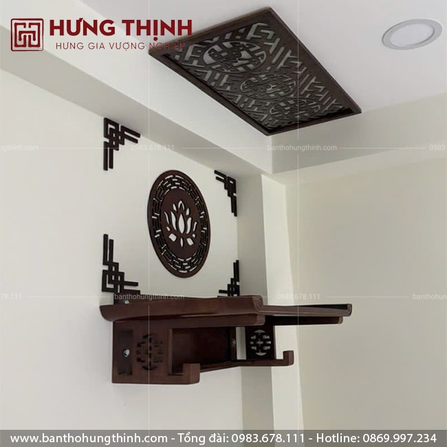 Trang thờ treo tường kết hợp phụ kiện trang trí HT-2019 7 48 min