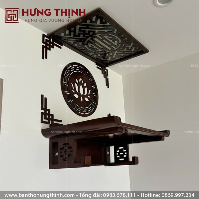 Trang thờ treo tường kết hợp phụ kiện trang trí HT-2019 10 51 min