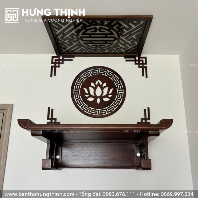 Trang thờ treo tường kết hợp phụ kiện trang trí HT-2019 5 52 min