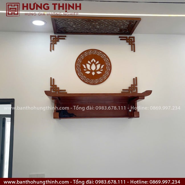 Trang thờ treo tường kết hợp phụ kiện trang trí HT-2019 11 79 min