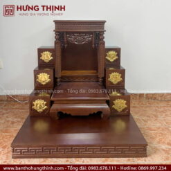 Combo bàn thờ Thần Tài Ông Địa có tam cấp, bục đế đẹp